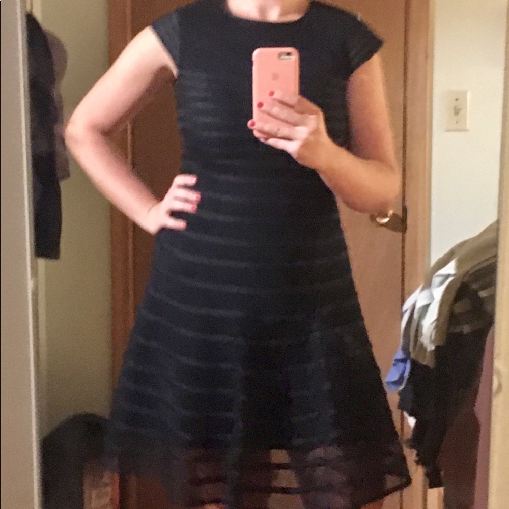 Black sheer party dress